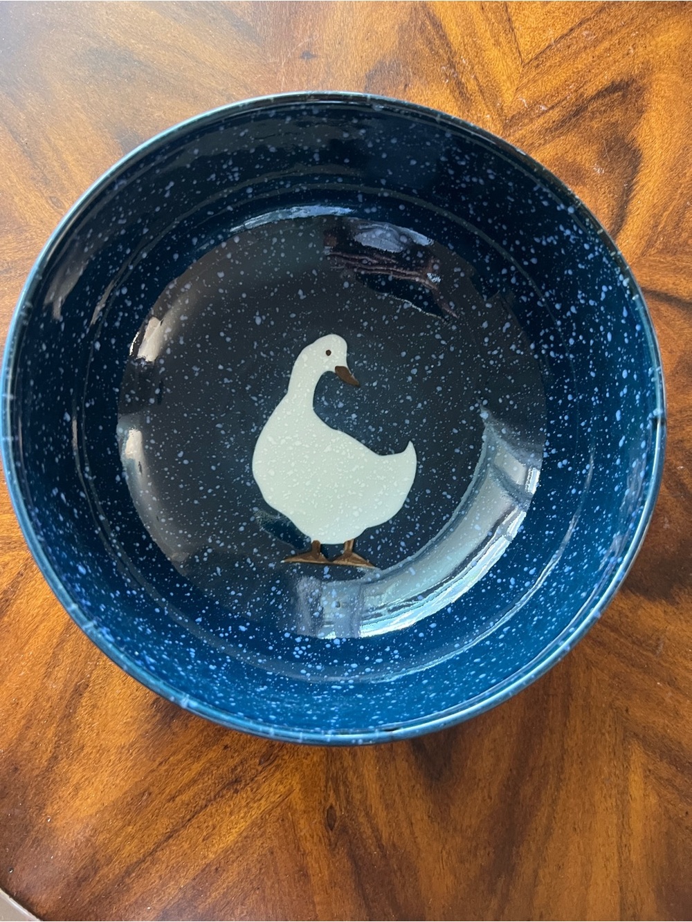 Otagiri Blue Speckled Goose Glazed 8” Round Vegetable Bowl Exec Cond